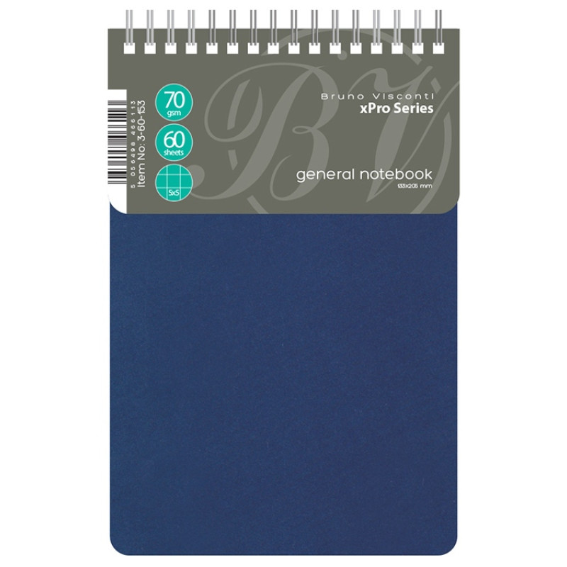 Бизнес - блокнот А5 (135 х 198 мм.) "xPro" 60 л., синий