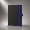Блокнот "ColorNote Black", твердая обложка A5, 80 листов, черный с синим