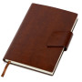 Бизнес блокнот А5 "Monoi" с клапаном, твердая обложка, 128 листов, коричневый