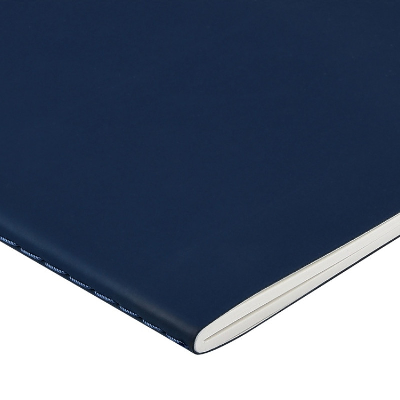 Тетрадь с каменной бумагой А5 "Carrara" 40 л., линейка, темно-синий