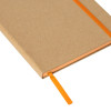 Блокнот A5 "Sevilia Color", твердая обложка из крафта, 80 листов, цветной срез и форзац, натуральный/оранжевый