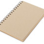 Блокнот на спирали в картонной обложке с переработанной бумагой "Mania", натуральный