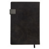 Бизнес блокнот А5 "Freya" с клапаном и карманом для визиток, твердая обложка, 128 листов, черный и свет