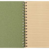 Блокнот на спирали в картонной обложке с переработанной бумагой "Mania", зеленый