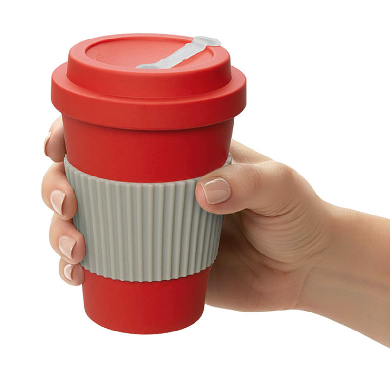 Термокружка "Muffin" из натуральных волокон, красный