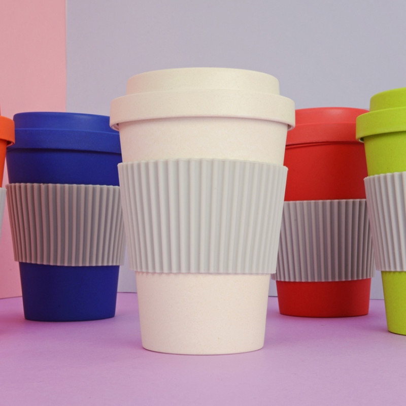 Термокружка "Muffin" из натуральных волокон, желтый