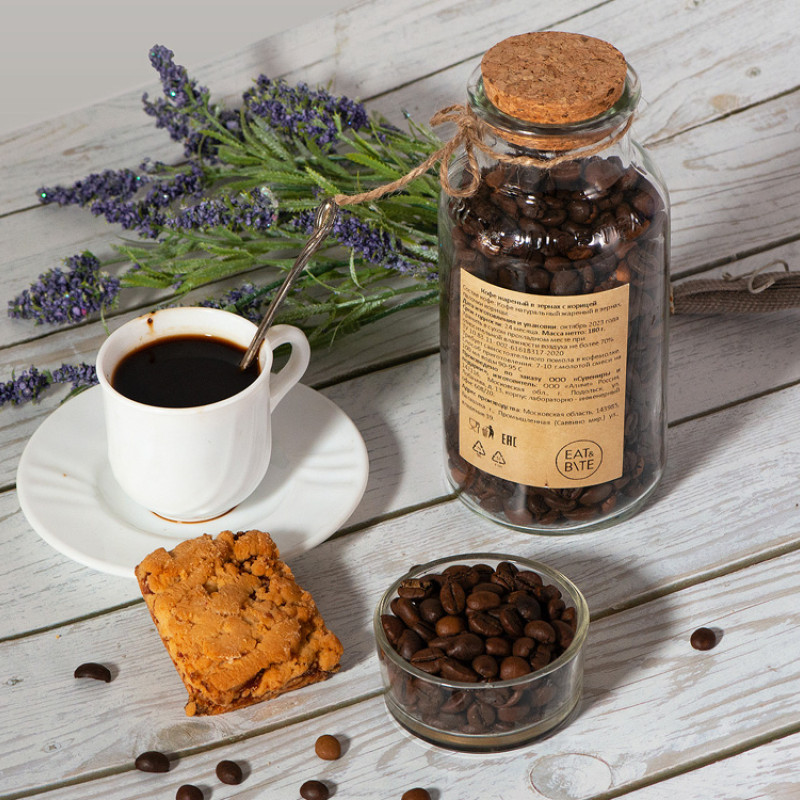 Кофе зерновой с корицей