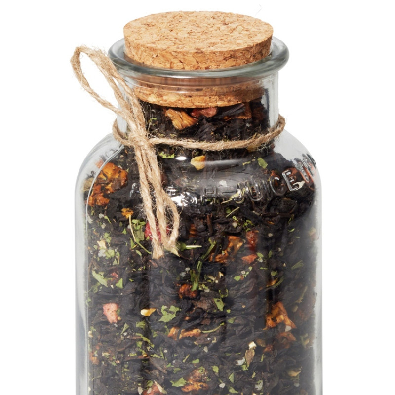 Сокочай чёрный Ананас, клубника, мята, мёд, лимон, 130 г.