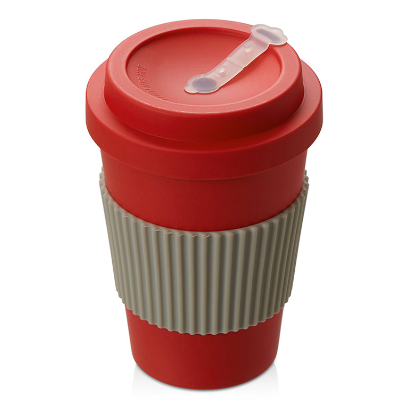 Термокружка "Muffin" из натуральных волокон, красный