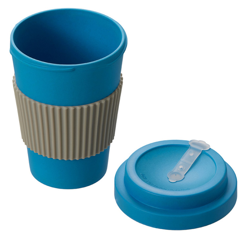 Термокружка "Muffin" из натуральных волокон, голубой