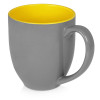 Кружка керамическая «Gracy» 450мл, серый/желтый