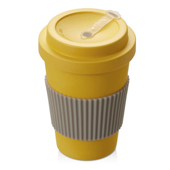 Термокружка "Muffin" из натуральных волокон, желтый