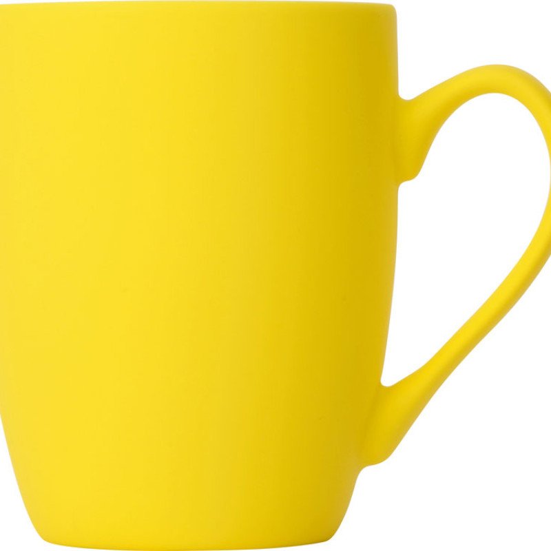 Кружка с покрытием soft-touch “Tulip Gum”, желтый (108C) (P)
