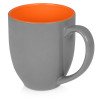 Кружка керамическая «Gracy» 450мл, серый/оранжевый