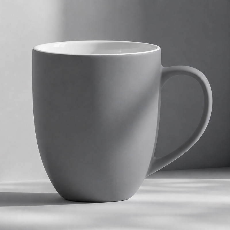 Кружка с покрытием soft-touch “Tulip Gum”, средне-серый NEW Cool gray 7C