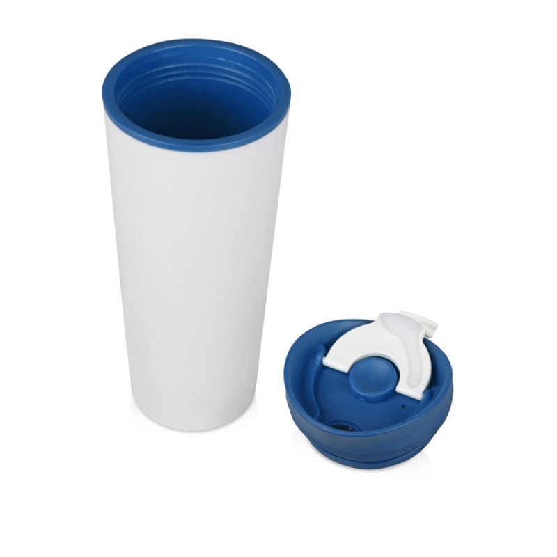 Термокружка «Brite» 500мл, белый/синий