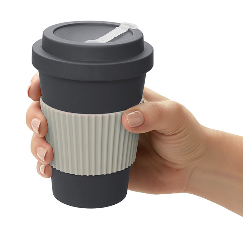 Термокружка "Muffin" из натуральных волокон, темно-серый