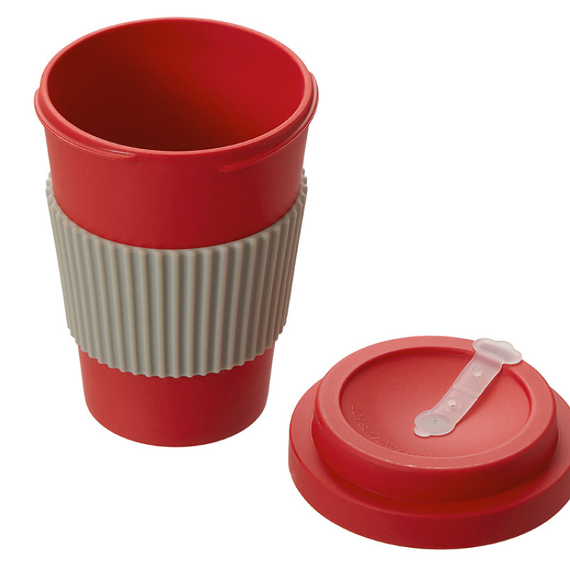 Термокружка "Muffin" из натуральных волокон, красный