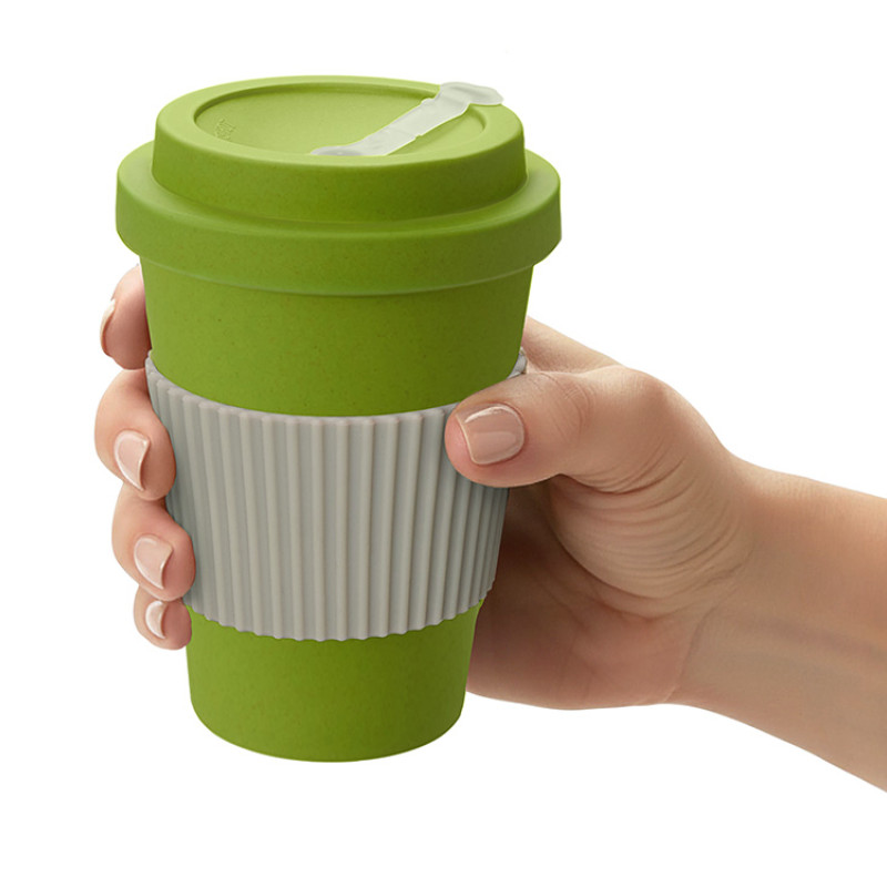 Термокружка "Muffin" из натуральных волокон, зеленое яблоко