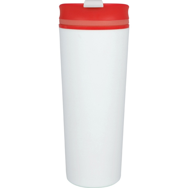 Термокружка «Brite» 500мл, белый/красный