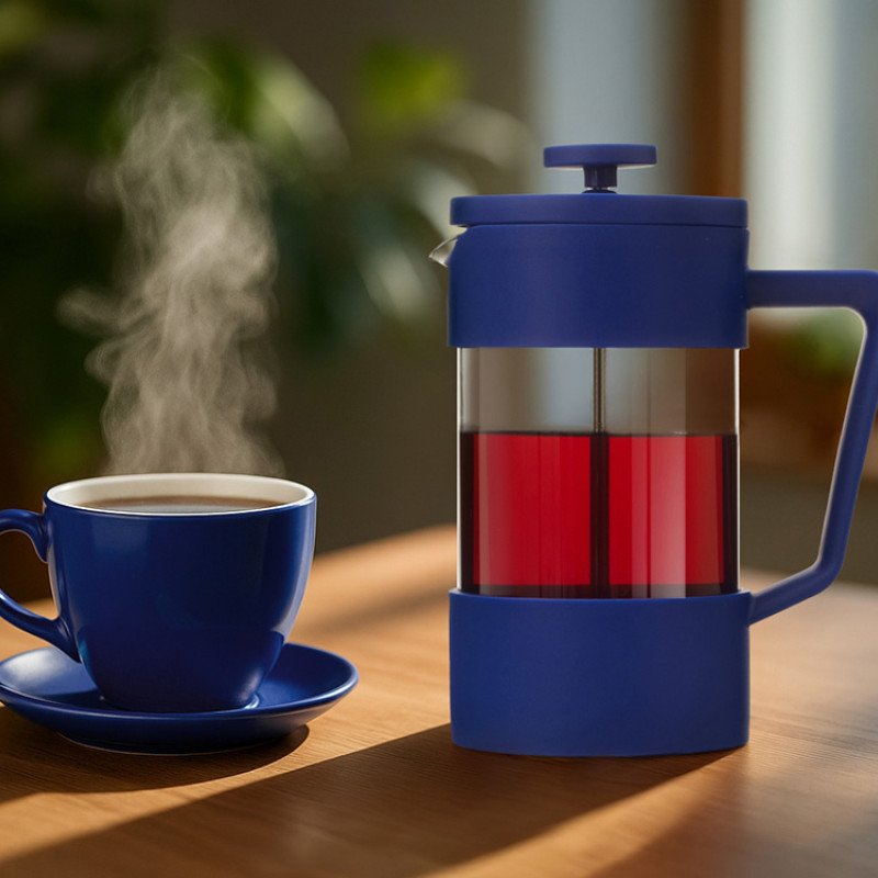 Пластиковый френч-пресс "Intense", 600мл, темно-синий