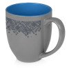 Кружка керамическая «Gracy» 450мл, серый/голубой