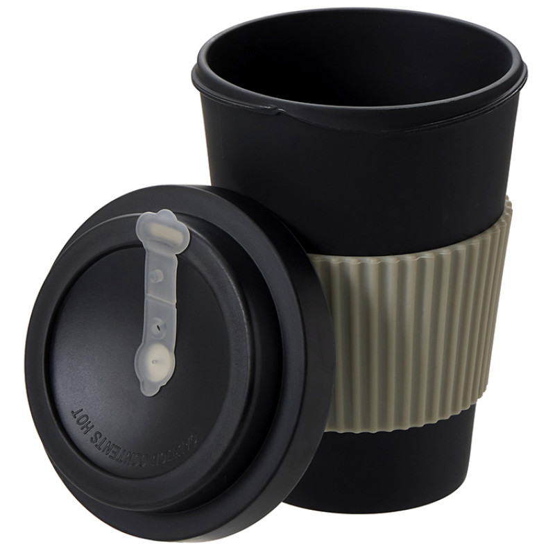 Термокружка "Muffin" из натуральных волокон, черный