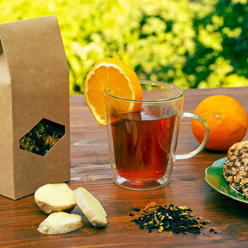 Чай "Апельсин с имбирём" чёрный, 70 г