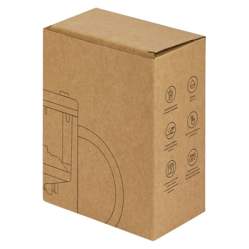 Стеклянный заварочный чайник "Gunfu", 600 мл