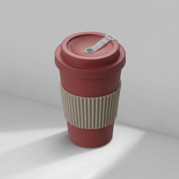 Термокружка "Muffin" из натуральных волокон, пыльно-розовый
