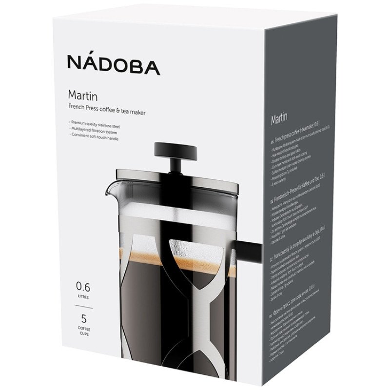 Френч-пресс 0,6 л, NADOBA, серия MARTIN
