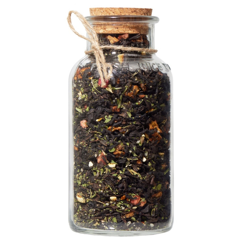 Сокочай чёрный Ананас, клубника, мята, мёд, лимон, 130 г.