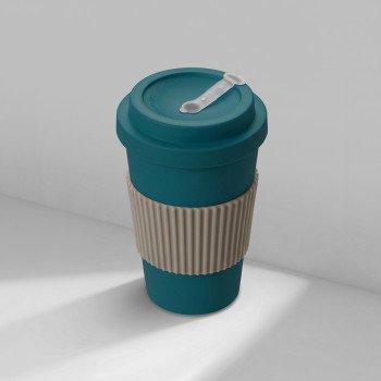 Термокружка "Muffin" из натуральных волокон, бензиновый синий