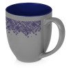 Кружка керамическая «Gracy» 450мл, серый/темно-синий