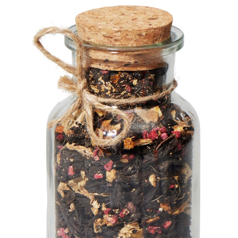 Сокочай чёрный Имбирь, Апельсин и Малина,  50 г.