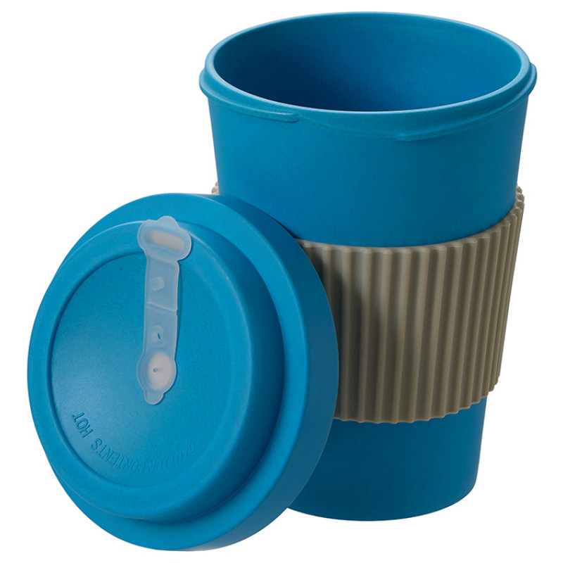 Термокружка "Muffin" из натуральных волокон, голубой