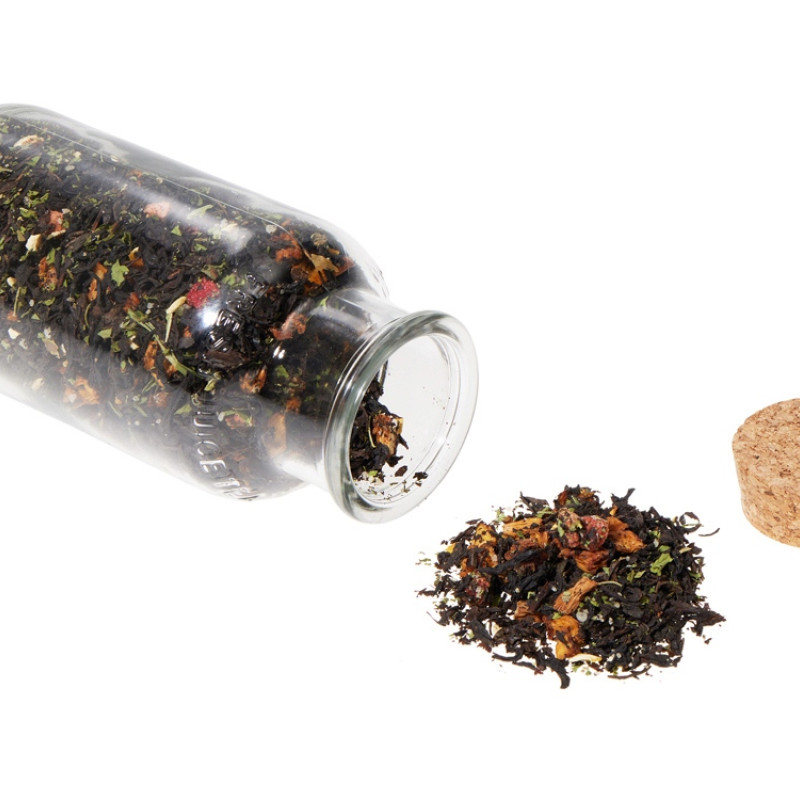 Сокочай чёрный Ананас, клубника, мята, мёд, лимон, 130 г.