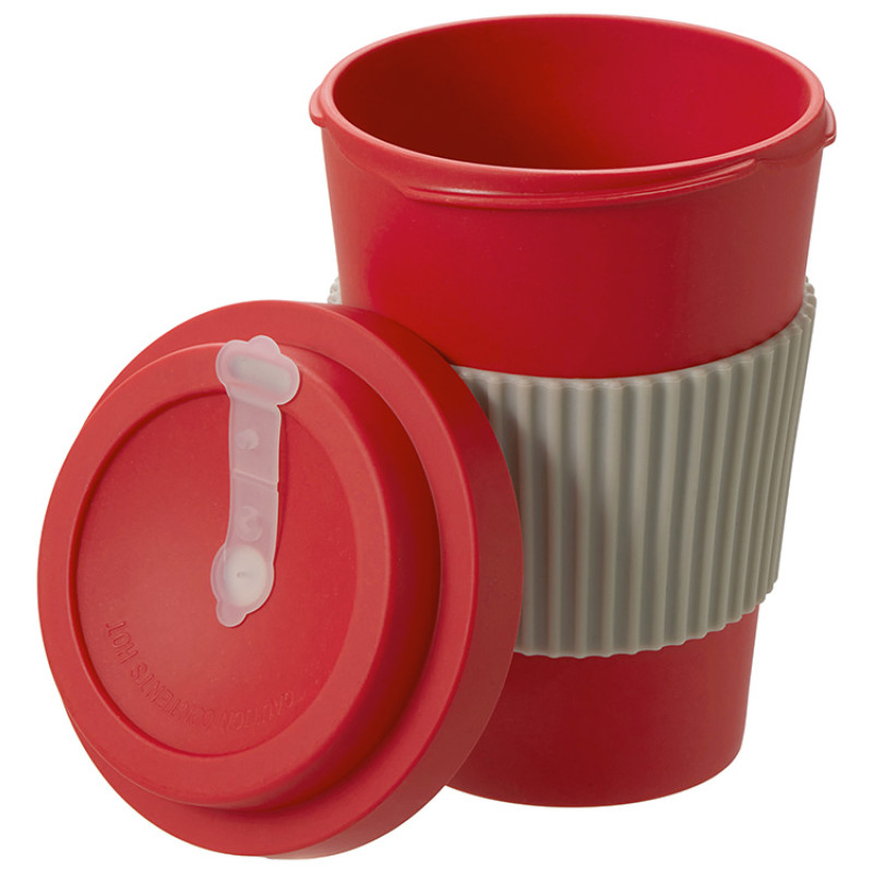 Термокружка "Muffin" из натуральных волокон, красный