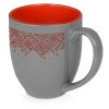 Кружка керамическая «Gracy» 450мл, серый/красный