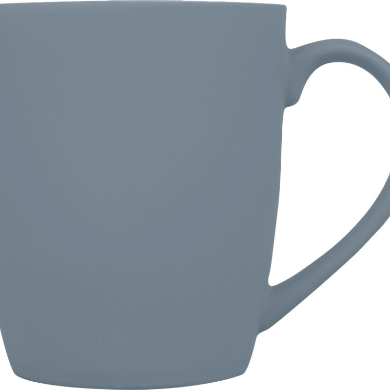 Кружка керамическая с покрытием "софт тач" серая