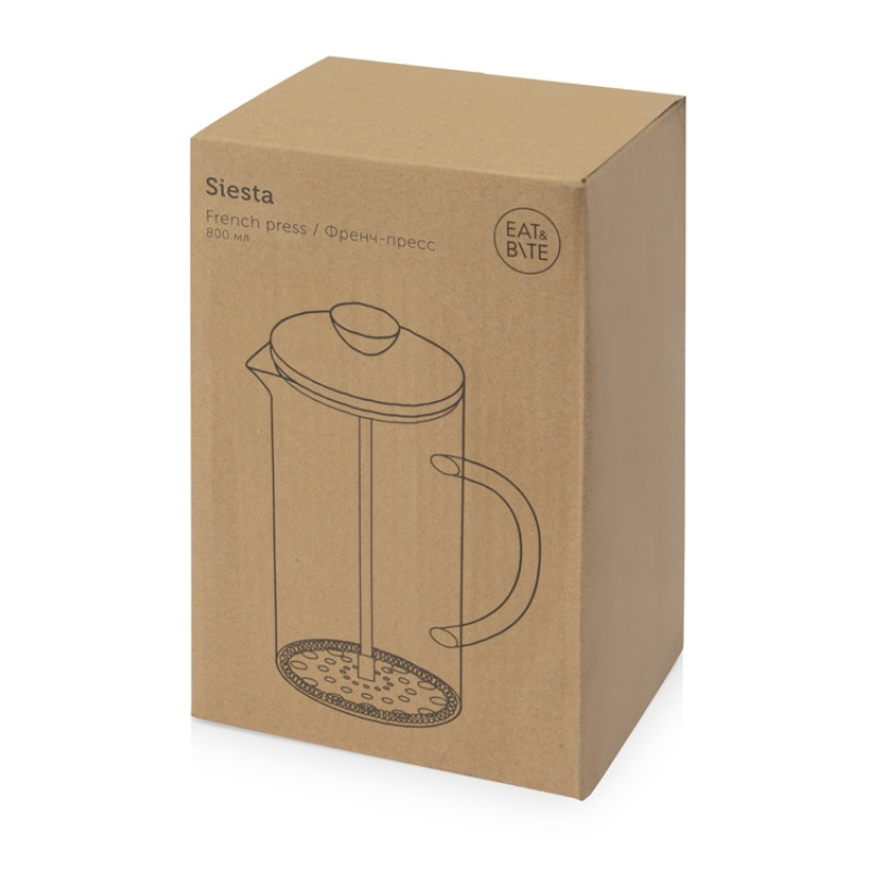 Френч-пресс Siesta с деревянной крышкой, 800мл