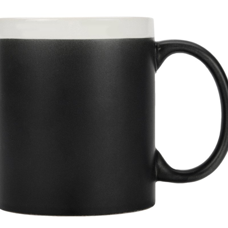 Кружка с покрытием для рисования мелом «Да Винчи», черный/белый