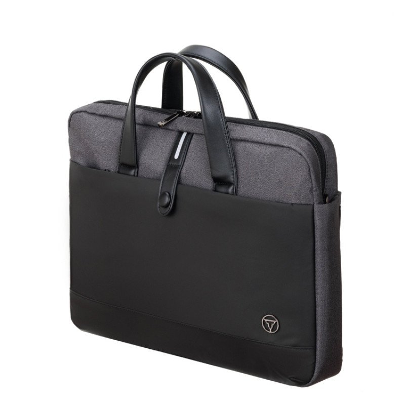 Сумка для ноутбука TORBER ВЕКТОР 14.1'', чёрный/серый, нейлон, 40 x 5 x 28 см, 5л