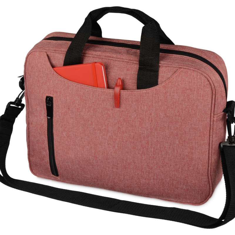 Сумка для ноутбука Wing с вертикальным наружным карманом, красный (Р)