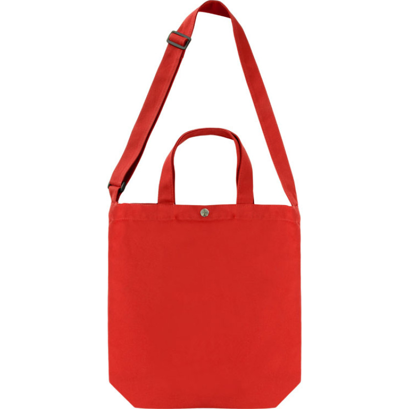 Сумка Helfer из хлопка на кнопке с регулирующейся лямкой, красный