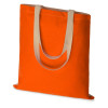 Сумка для шопинга Twin двухцветная из хлопка, 180 г/м2, оранжевый/натуральный