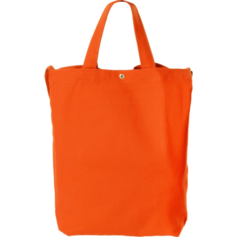 Сумка Helfer из хлопка на кнопке с регулирующейся лямкой, оранжевый