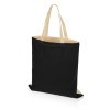 Сумка для шопинга Twin двухцветная из хлопка, 180 г/м2, черный/натуальный