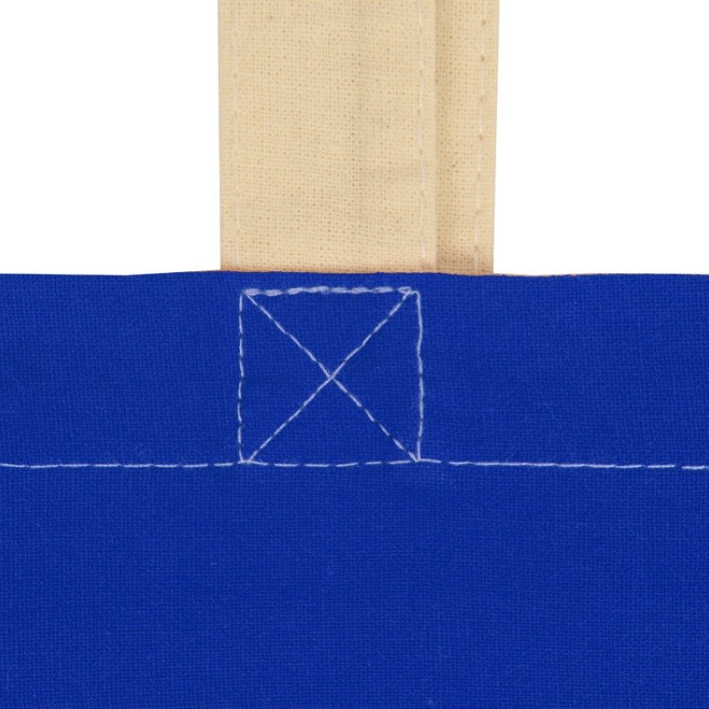 Сумка для шопинга Twin двухцветная из хлопка, 180 г/м2, синий/натуральный