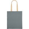 Сумка для шопинга Twin двухцветная из хлопка, 180 г/м2, серый/натуральный